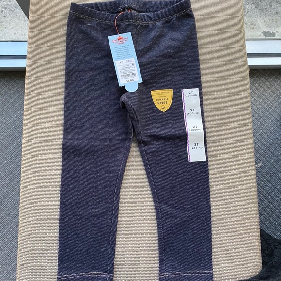 Cat & Jack Faux Denim Leggings- Dark Wash NWT - Picture 2 of 4